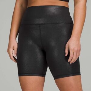 Lululemon Align High-Rise Short 8" Shine Radiate Foil Print Black size 4 bike
